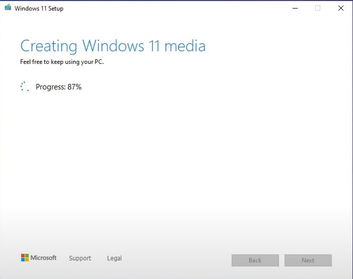 Creating windows 11 media